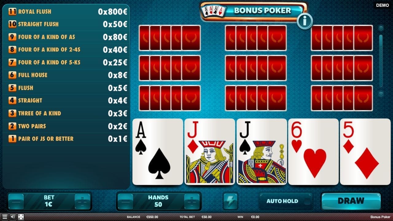 Bonus Poker Game Online
