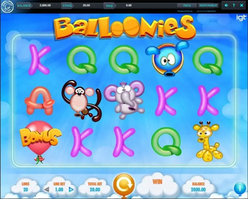Balloonies Slot Machine