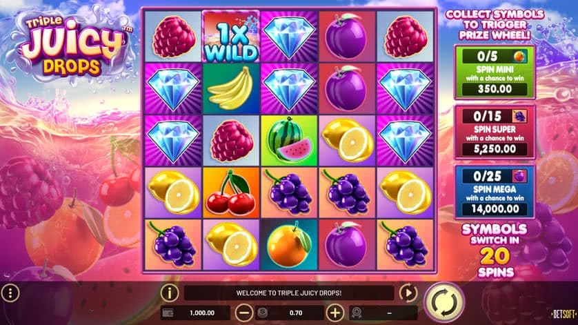 Triple Juicy Drops Slot Machine