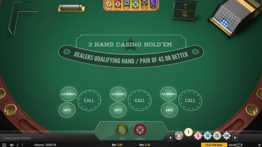 3-Hand Casino Hold’em Video Poker