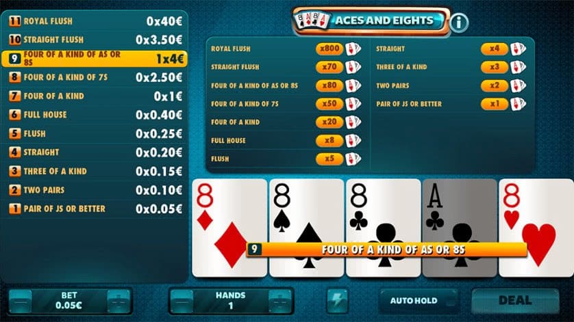 Aces and Eights Poker online