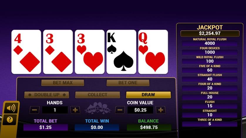 Multi-Hand Deuces Wild Poker online
